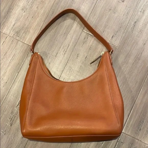 Elegant Tan Leather Shoulder Bag Minimalist Leather Shoulder Bag, Womens Everyday Handbag  main image 3